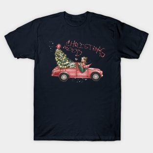 Christmas red car T-Shirt